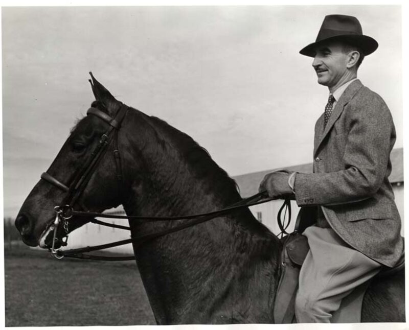 Wayne Morse Riding a Horse