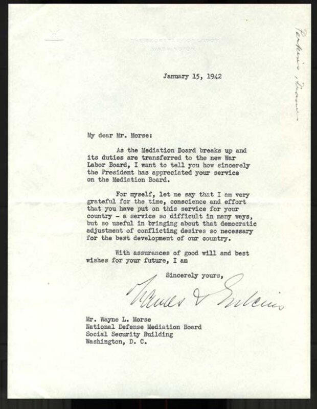Letter from Perkins to Morse