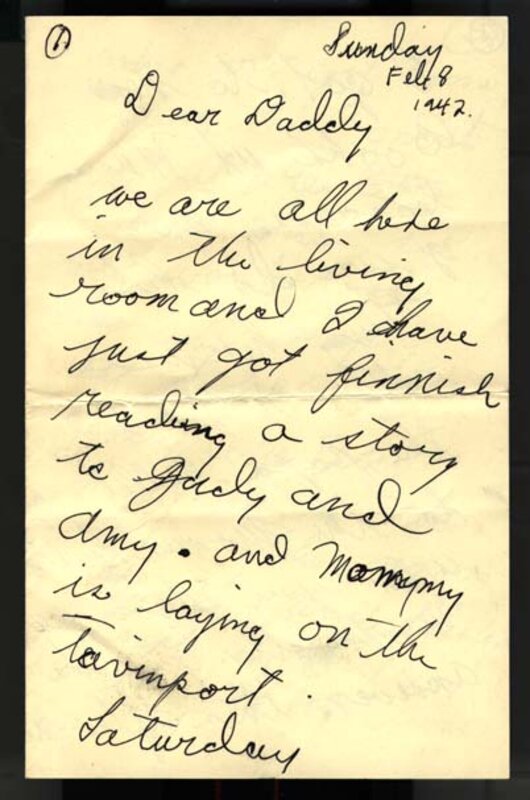 Letter from Morse's Daughter, Nancy, 1