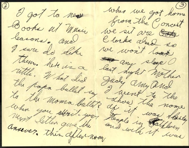 Letter from Morse's Daughter, Nancy, 2 and 3
