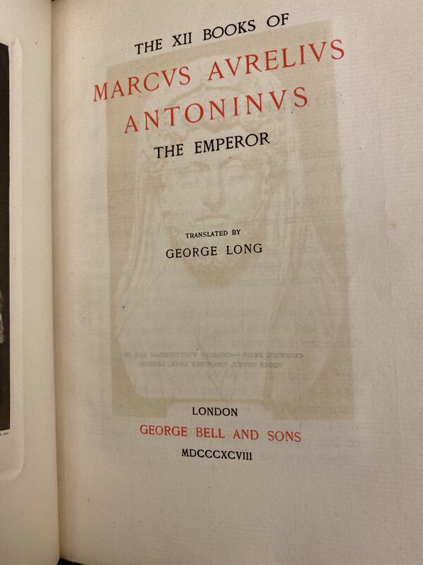 The XII Books of Marcus Aurelius Antoninus the Emperor, Title page