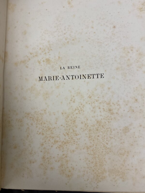La Reine Marie-Antoinette, Title page