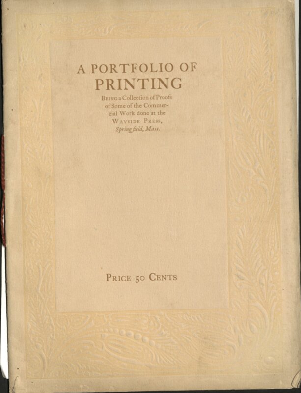 Portfolio of Printing, Wayside Press