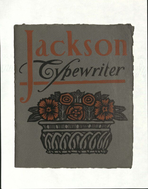 Jackson Typewriter Co., company advertisement, 1899