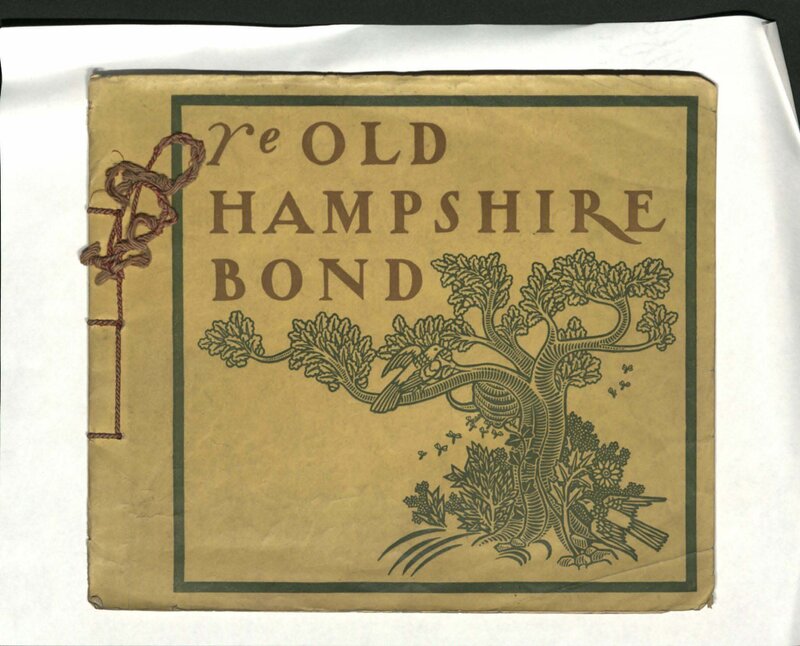 Ye Old Hampshire Bond company advertisement, 1898