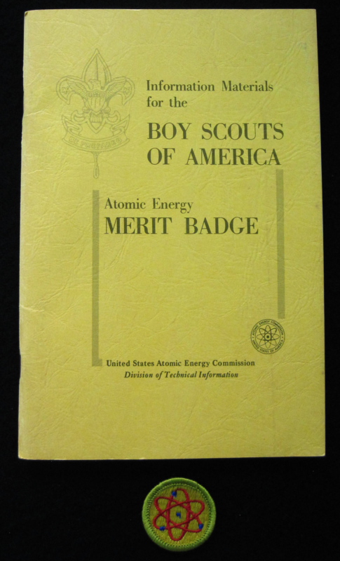 Atomic Energy Merit Badge and Booklet, Boy Scouts of America, 1963.