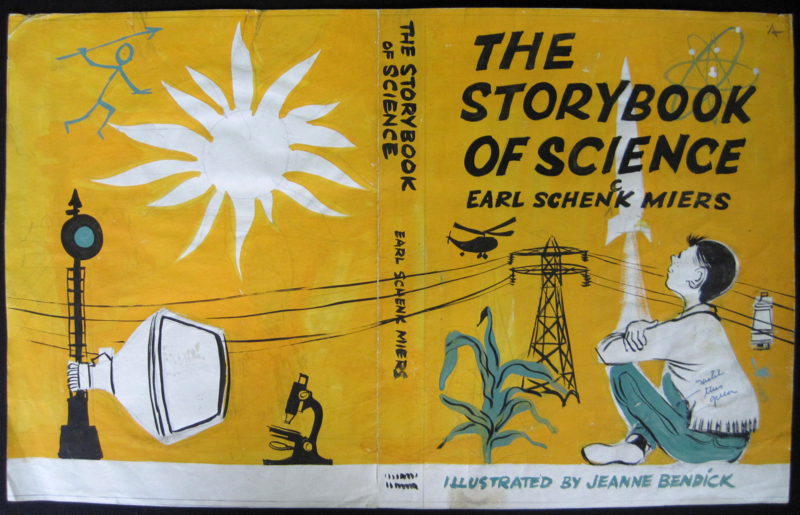 Cover art color separations for The Storybook of Science, by Jeanne Bendick, circa 1959.